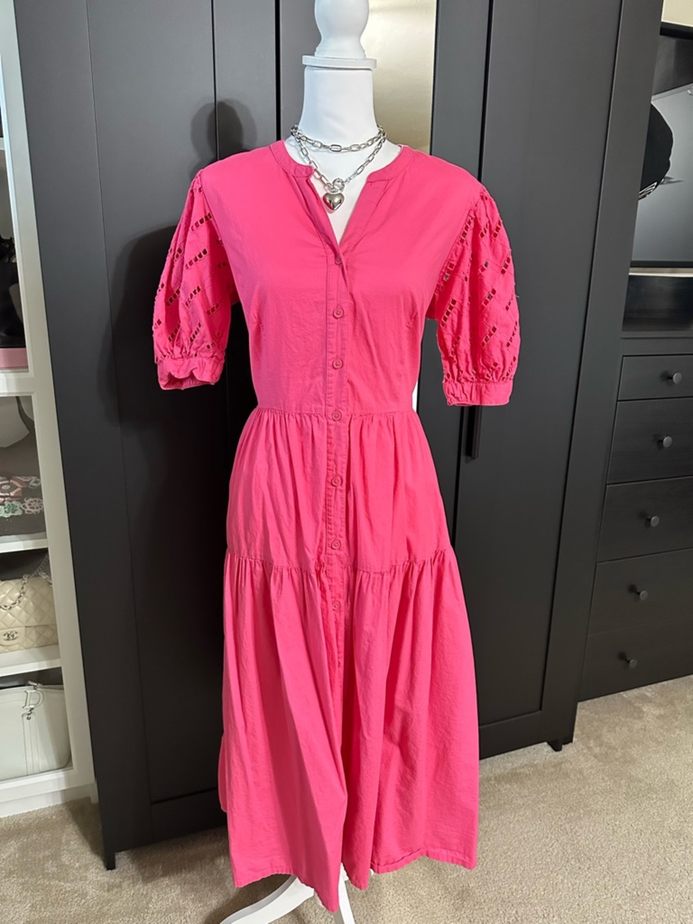St. John's Bay Cotton Shirt Dress M
